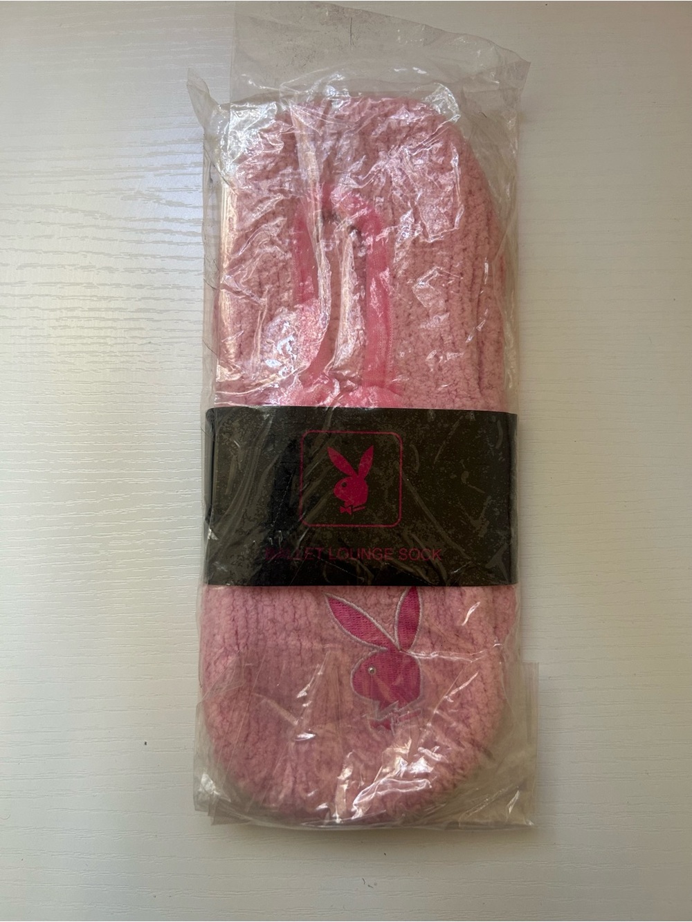 Playboy Pink & Black Plush Slipper Socks Trio - Picture 3 of 4